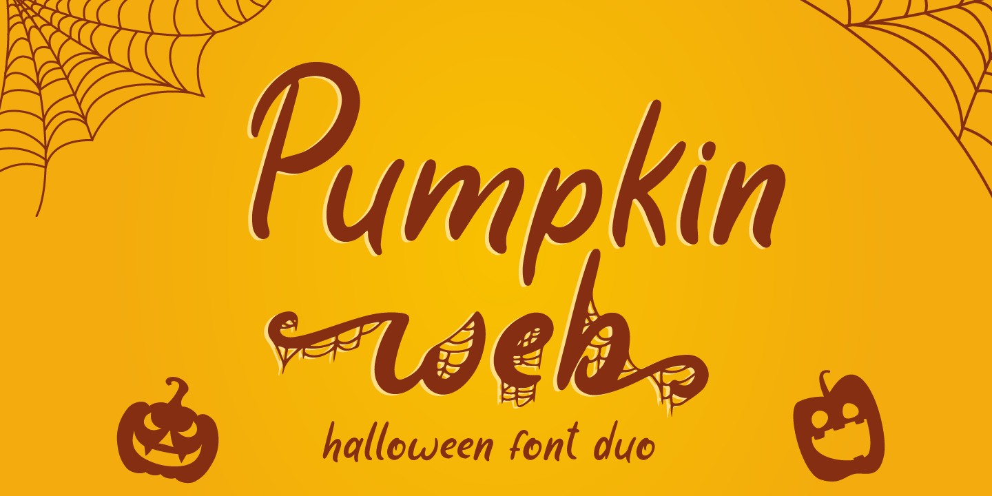 Beispiel einer Pumpkin Web Regular-Schriftart